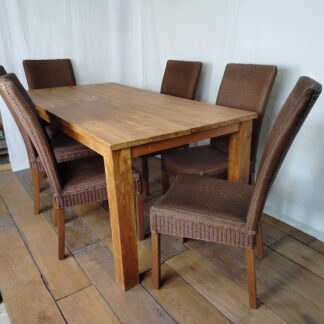 Jídelní stůl TEAK + 6 židlí
